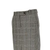 wool-blend midi skirt with check motif