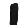gathered jersey midi skirt