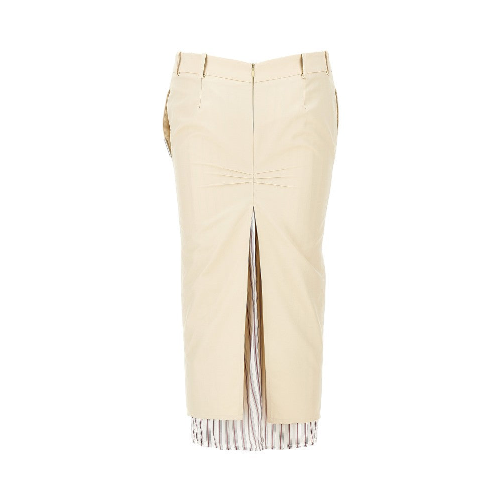 THE ATTICO 42 midi skirt with visible lining