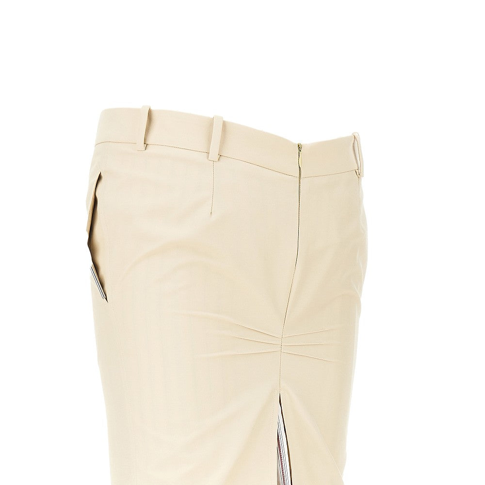 midi skirt with visible lining