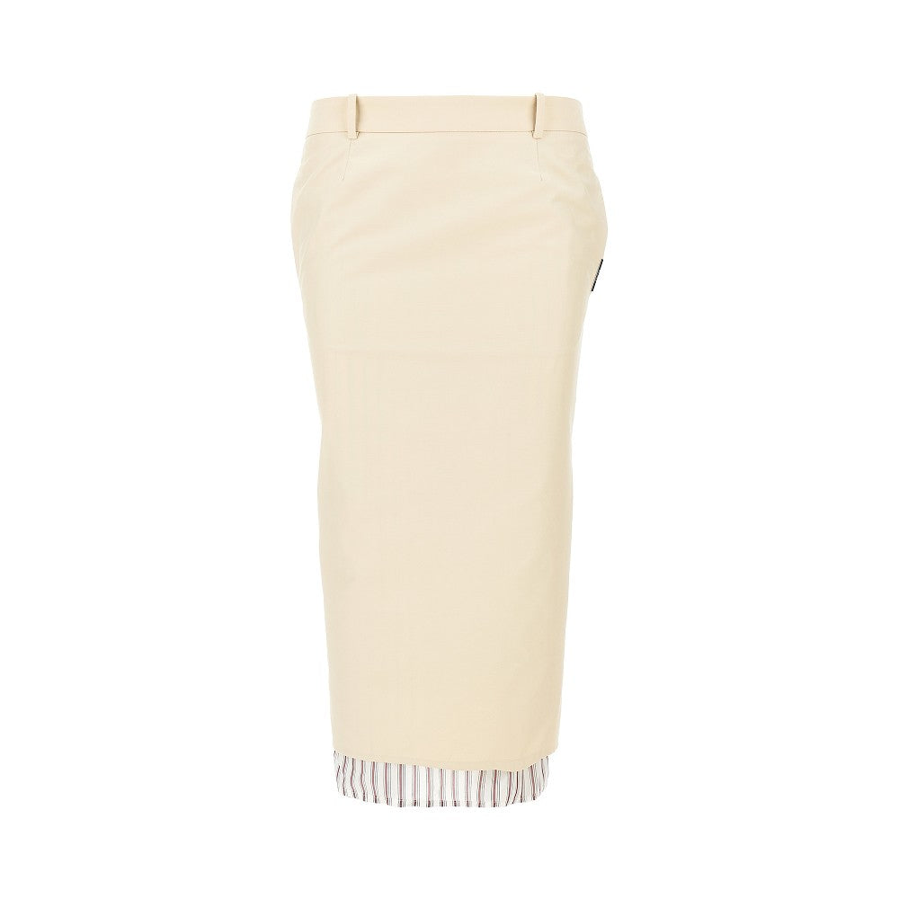 midi skirt with visible lining