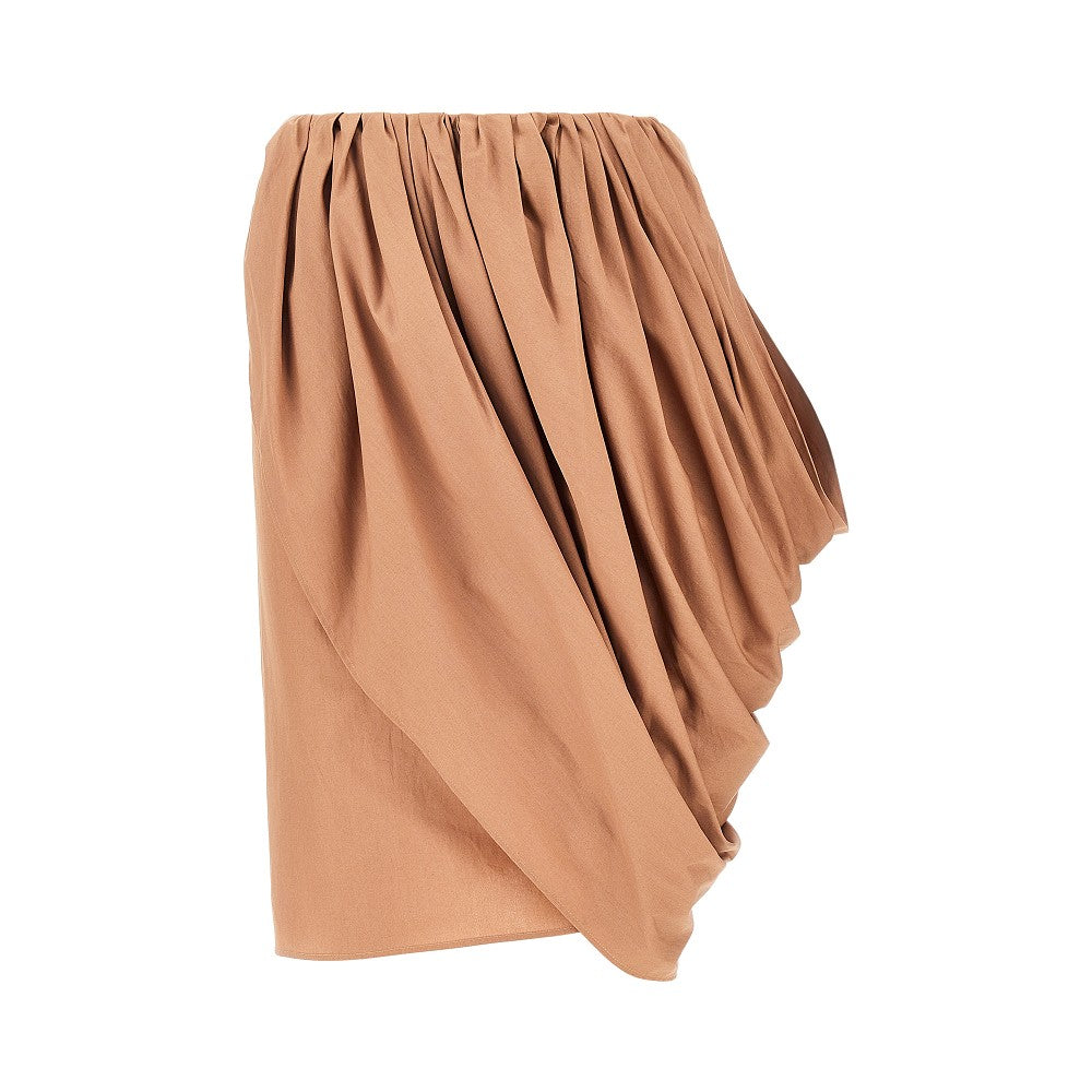 draped poplin skirt
