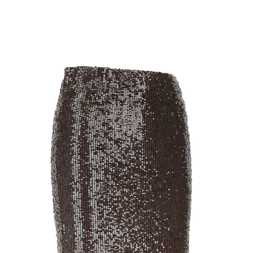 sequinned midi skirt