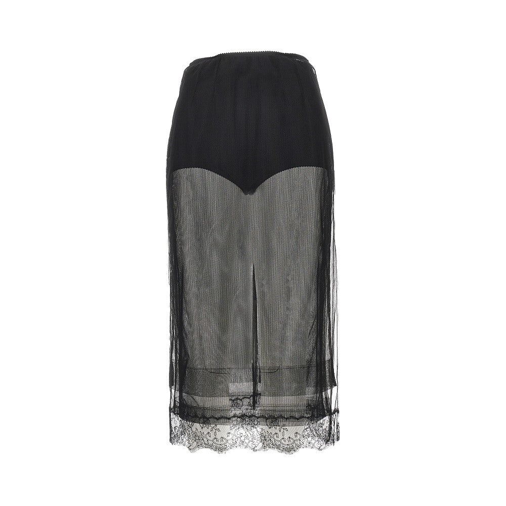 tulle midi skirt