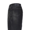 denim midi skirt with front zip