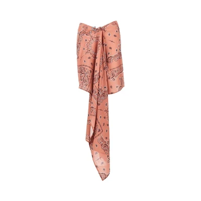 mini sarong skirt with brooch