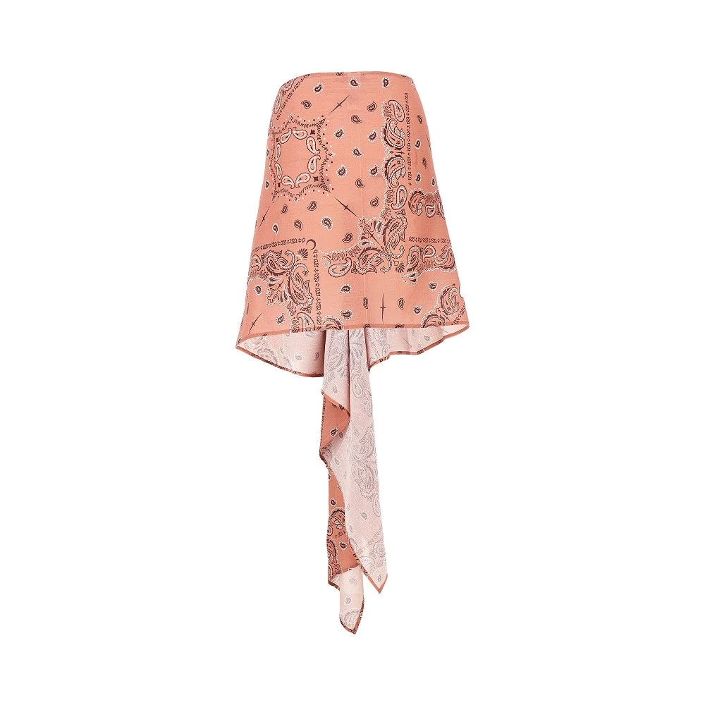 mini sarong skirt with brooch