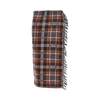 plaid wrap midi skirt