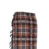 plaid wrap midi skirt