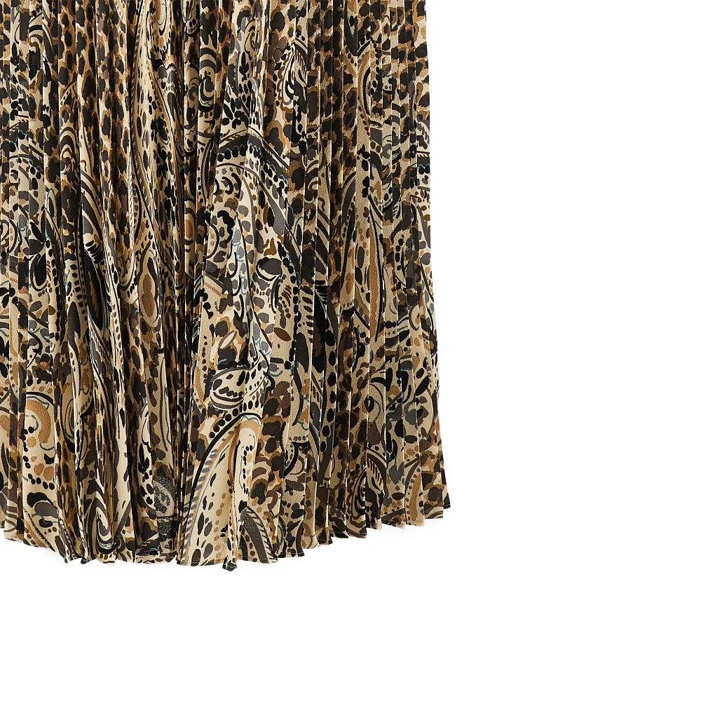 aniamlier printed long skirt