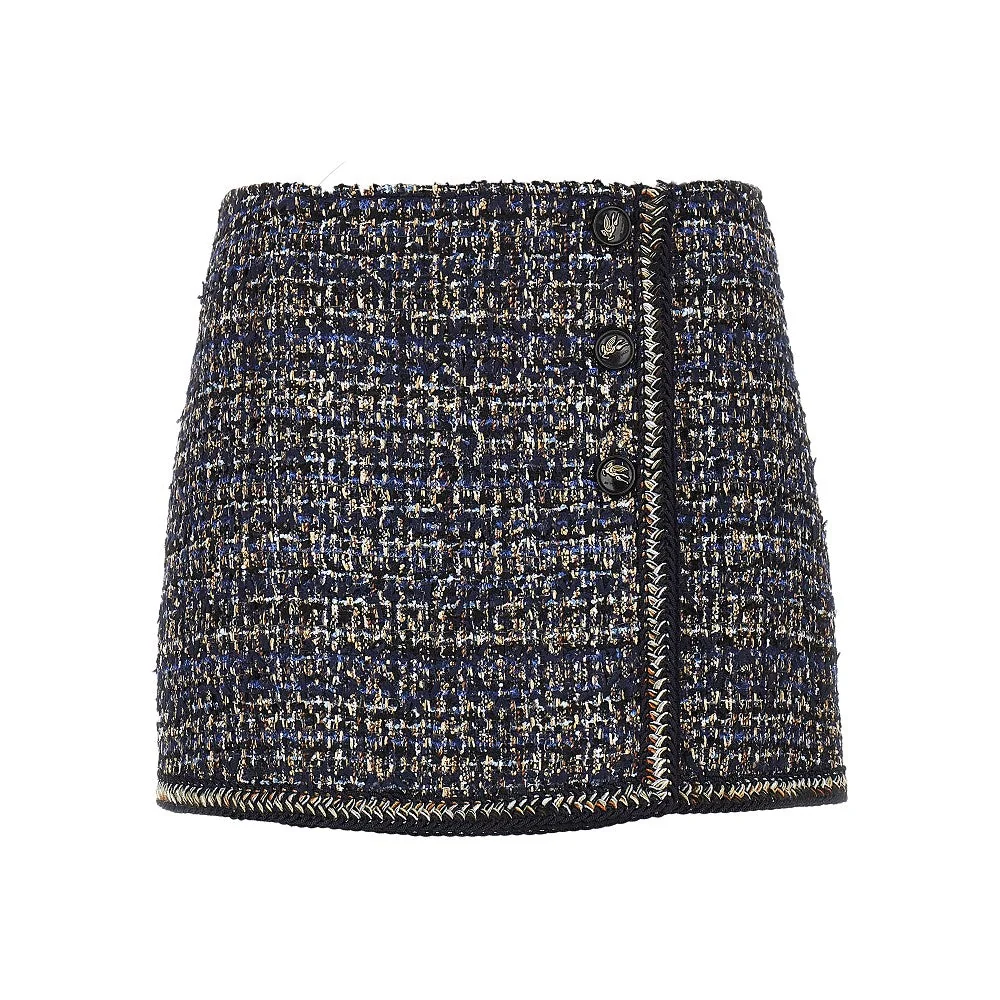 ETRO 40 wool-blend tweed mini skirt