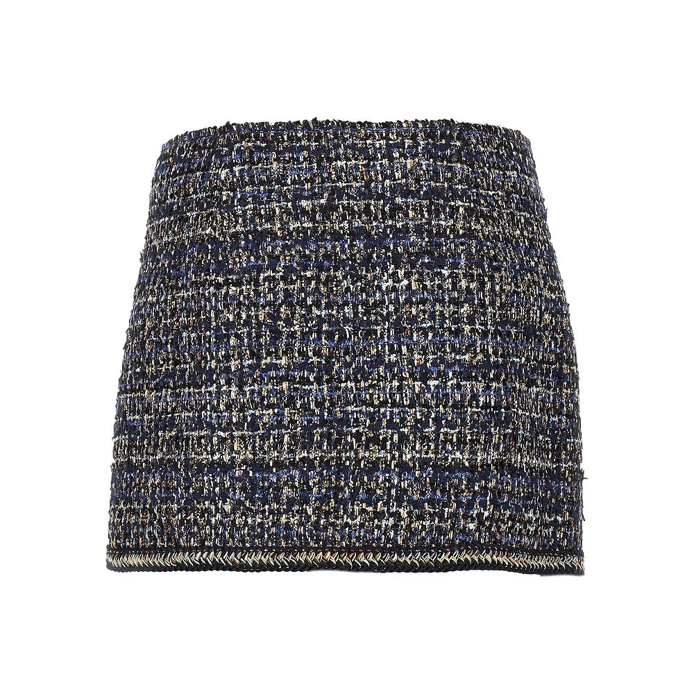 wool-blend tweed mini skirt