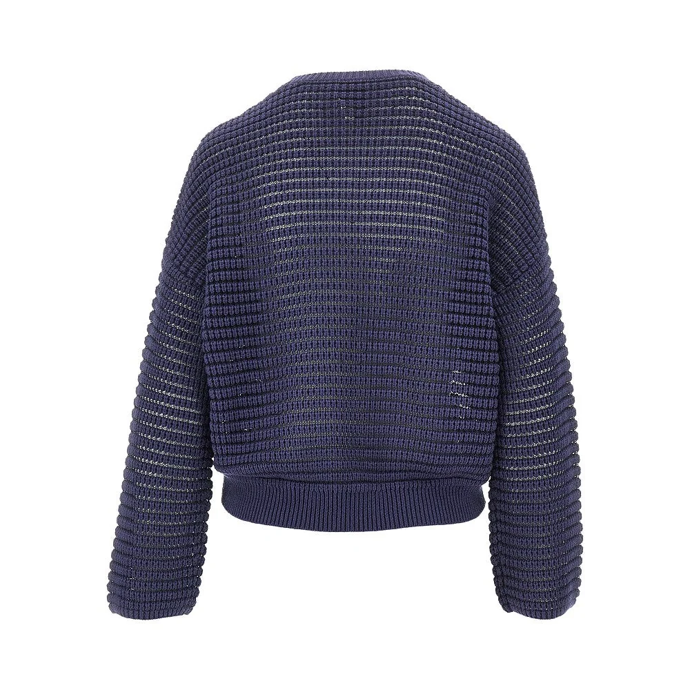 openworked cashmere blend sweater