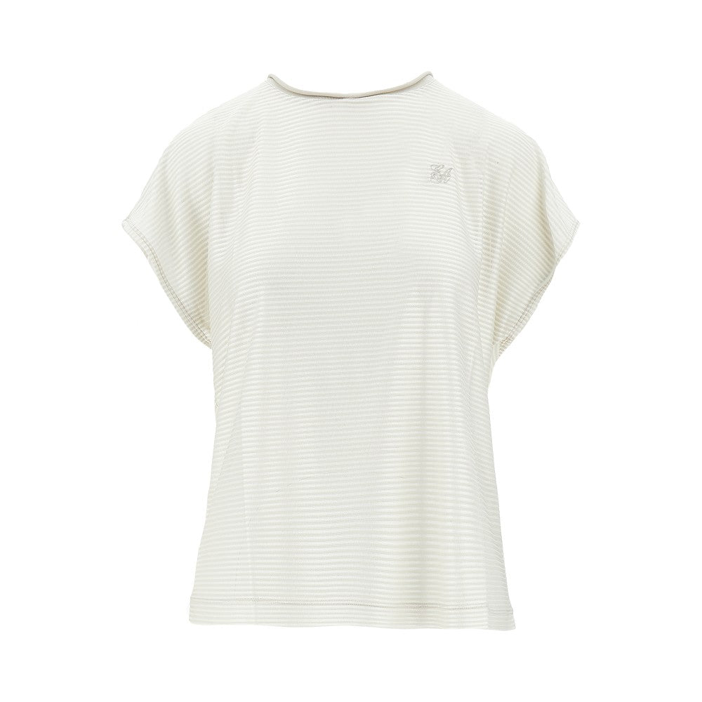 EMPORIO ARMANI M icon striped knitted top