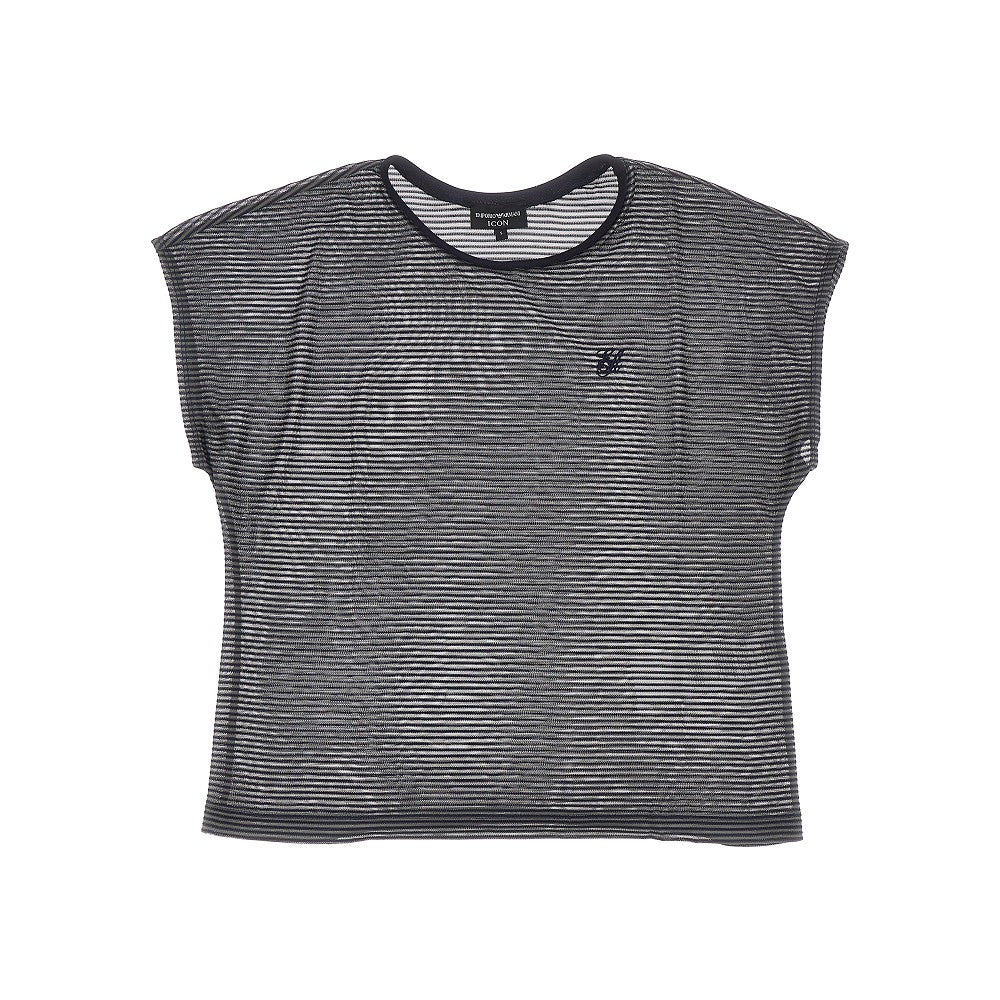 EMPORIO ARMANI L icon striped knitted top