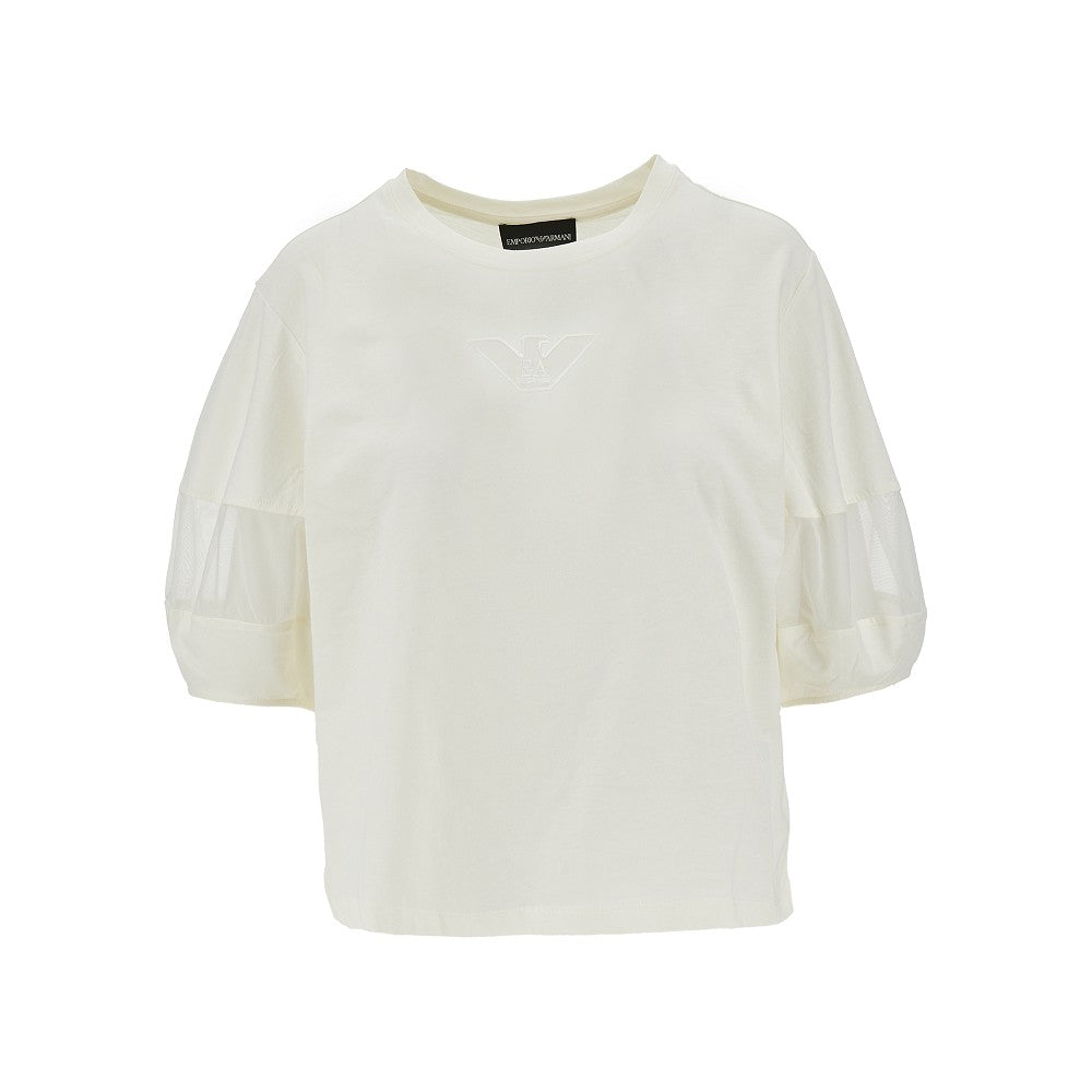 EMPORIO ARMANI L supima cotton t-shirt with mesh inserts