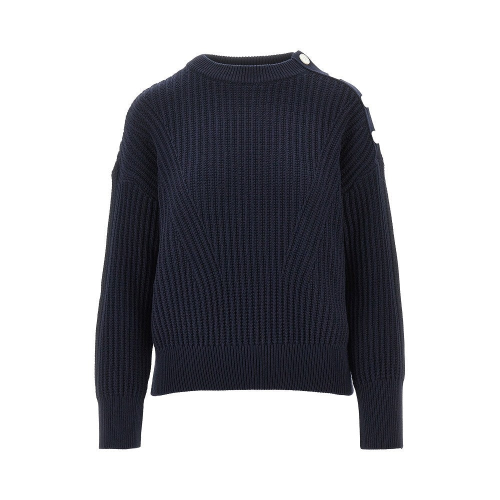 EMPORIO ARMANI M cotton sweater with shoulder buttons