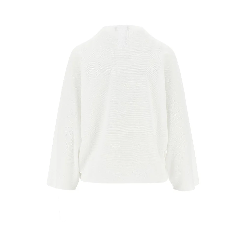 knitted top with batwing sleeves