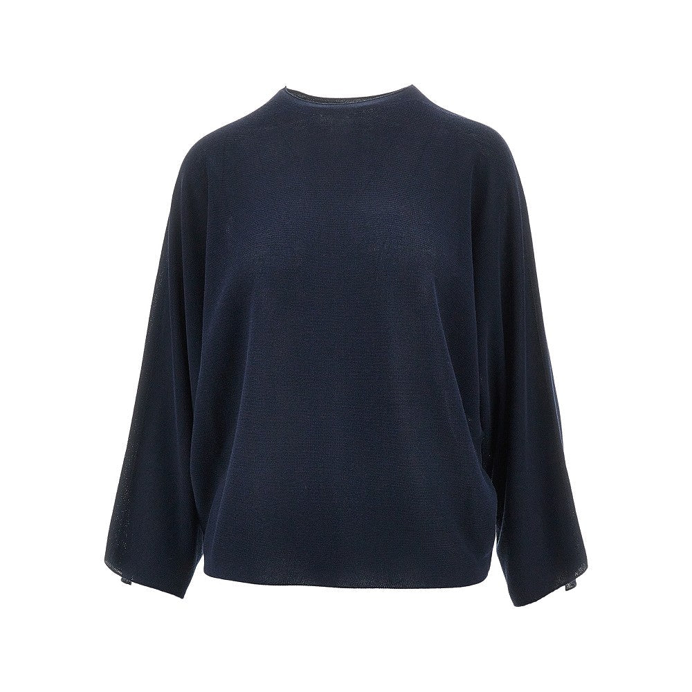 knitted top with batwing sleeves