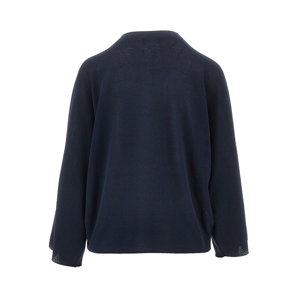 knitted top with batwing sleeves