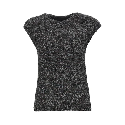 sequinned knit top