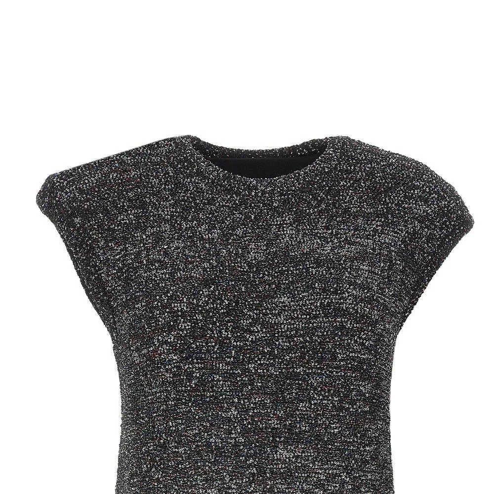 sequinned knit top