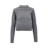 knitted crewneck sweater with crystals
