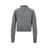 knitted crewneck sweater with crystals