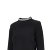 knitted crewneck sweater with crystals