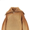 wool and cashmere sweater with slanted zip