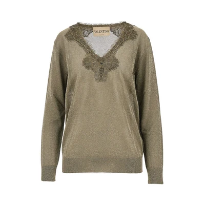 lurex sweater with lace