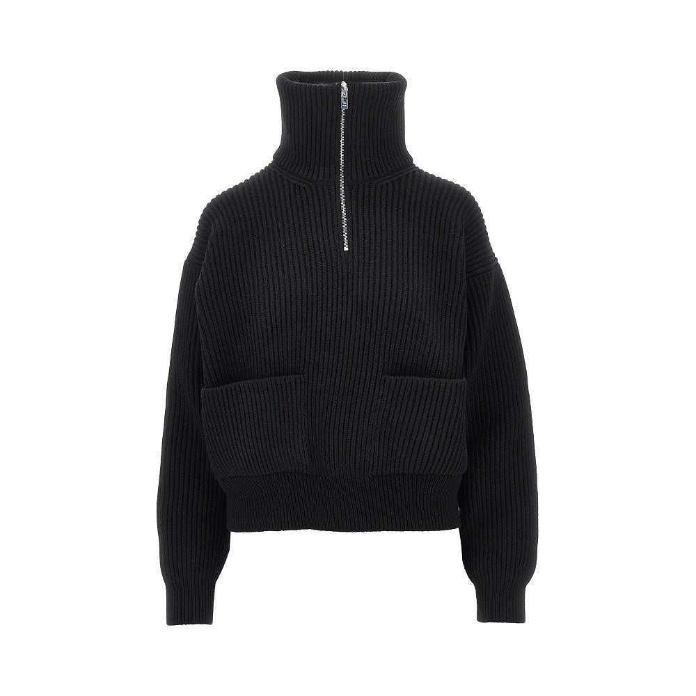 ALAIA 36 wool and cashmere trucker sweater