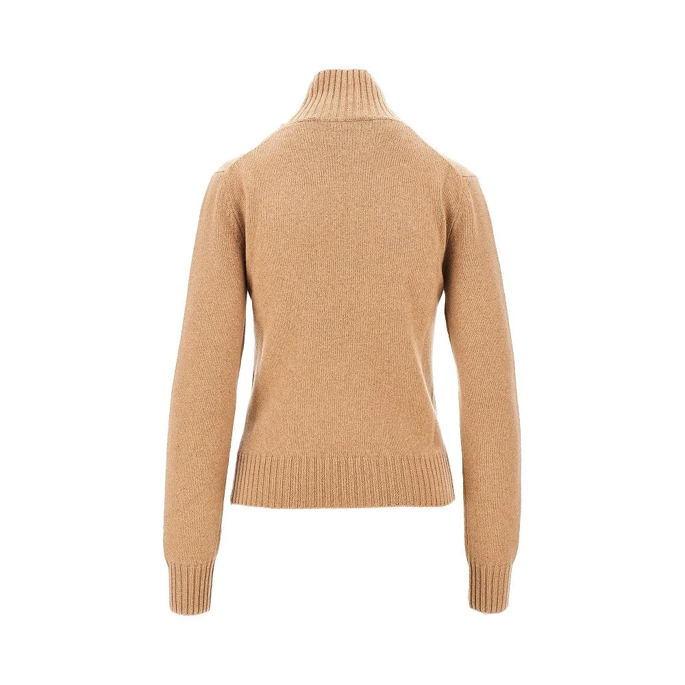 cashmere standing collar sweater
