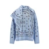 sweater with bandana jacquard motif