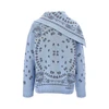 sweater with bandana jacquard motif