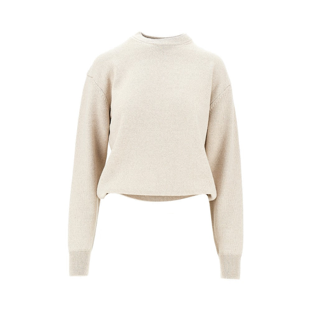 JACQUEMUS 36 logo intarsia merino wool sweater