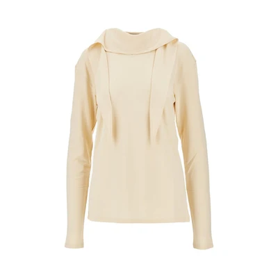 jersey crepe foulard top