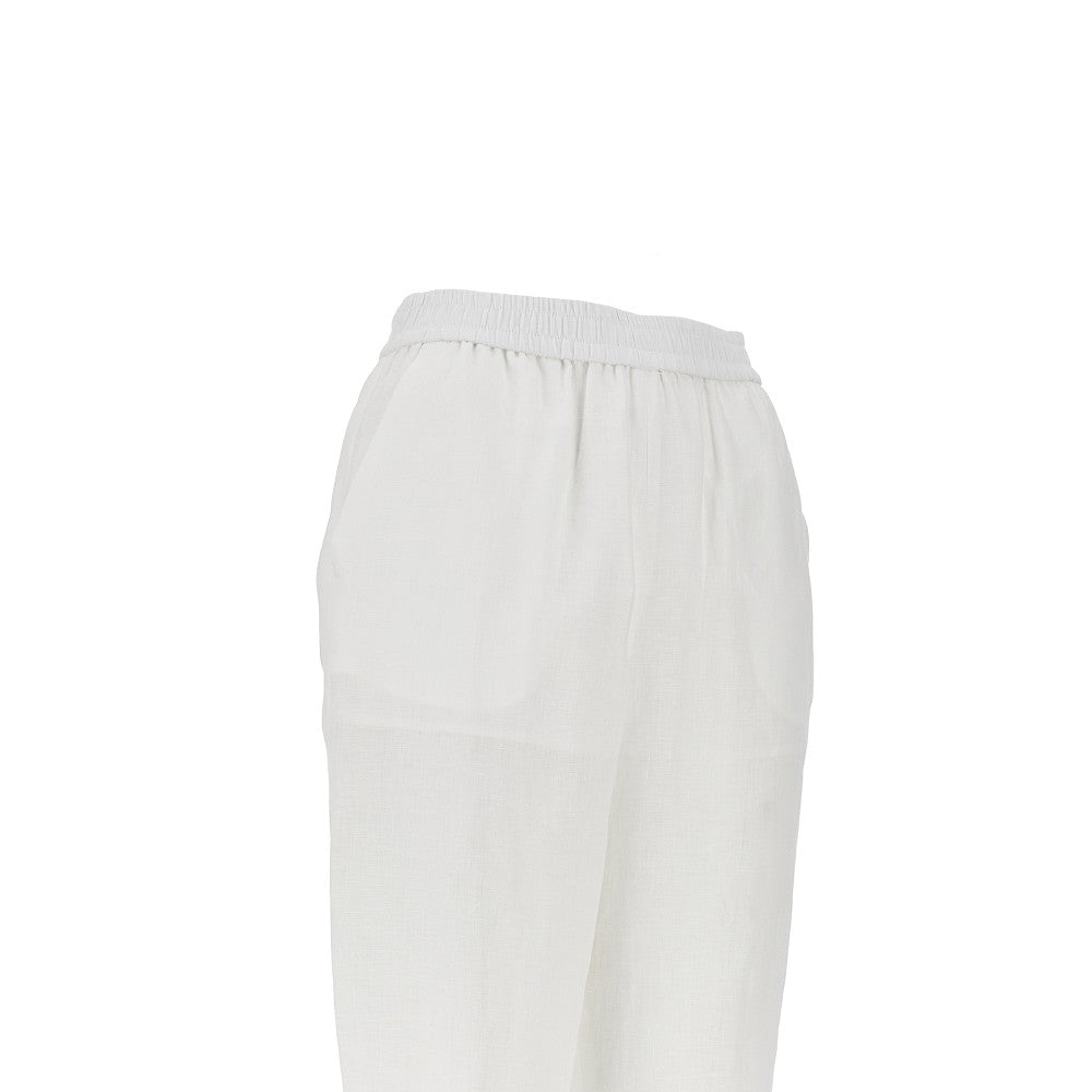 EMPORIO ARMANI 40 linen pants with elasticated waist