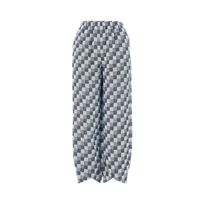 linen-blend gauze pants