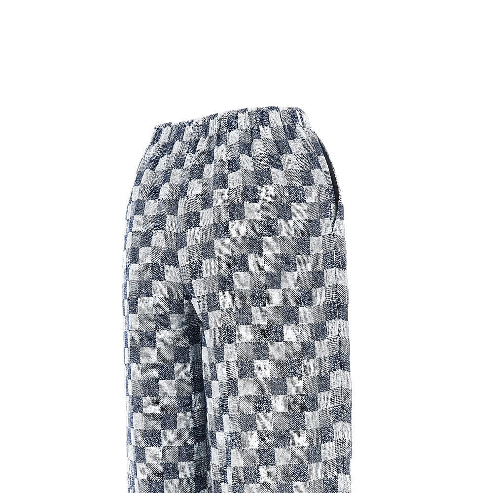 linen-blend gauze pants