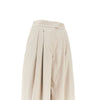 gabardine wide pants with darts