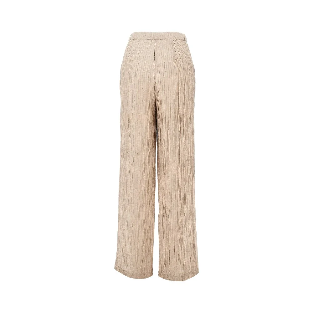 textured lurex taffetà pants
