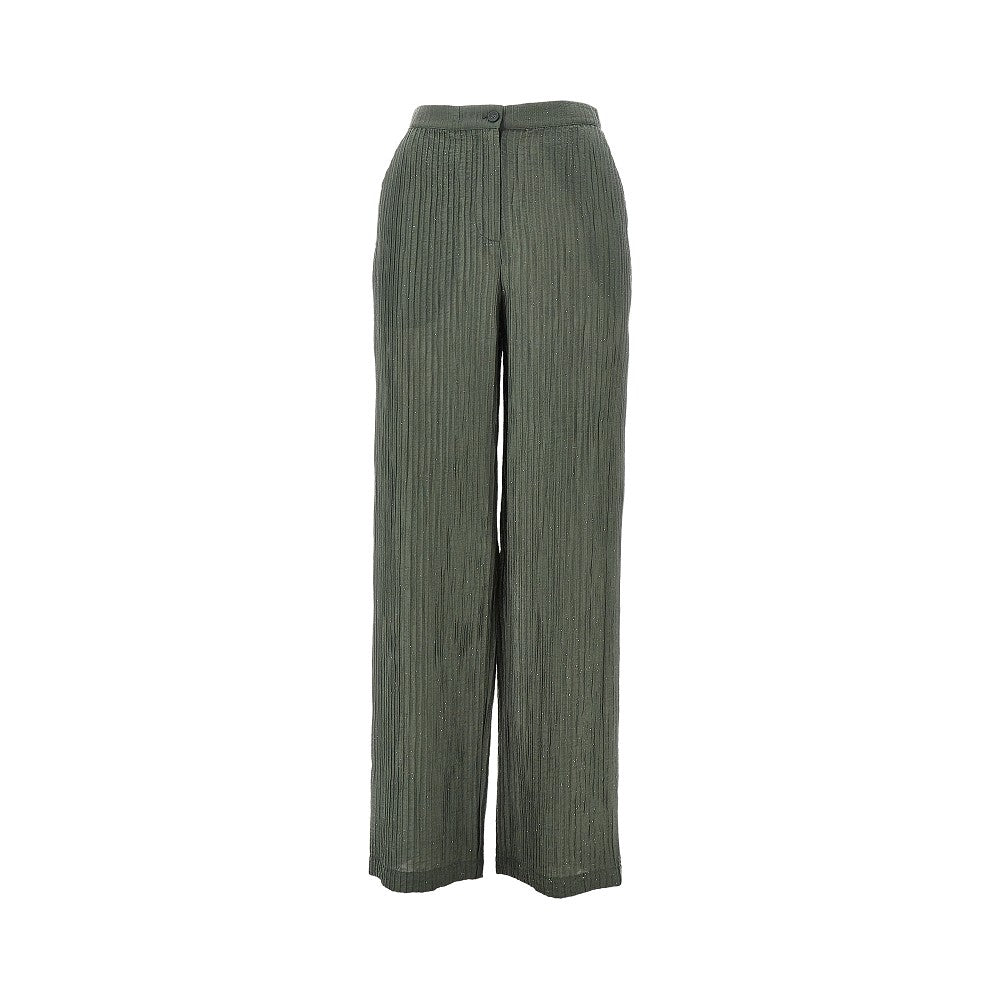 textured lurex taffetà pants