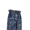 bandana print chambray pants