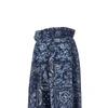 bandana print chambray pants