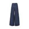 wide leg denim pants