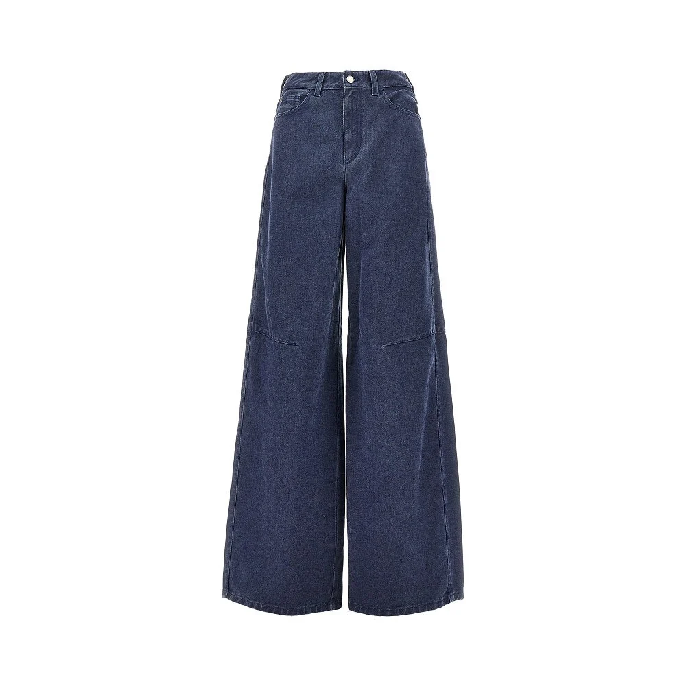 wide leg denim pants