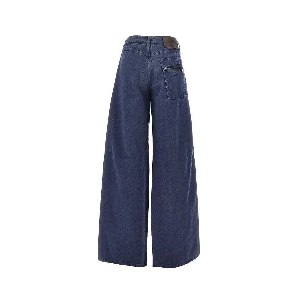wide leg denim pants