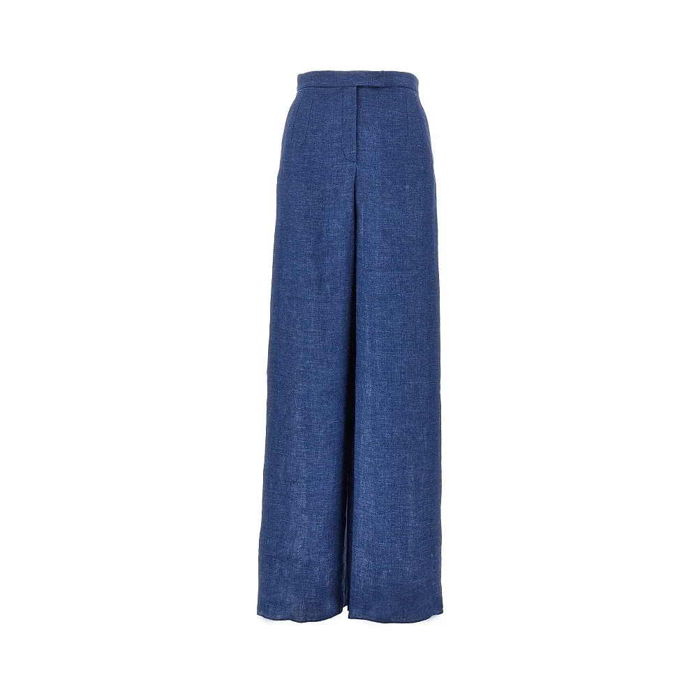 EMPORIO ARMANI 40 chambray wide leg pants