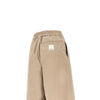 stretch poplin wide leg pants